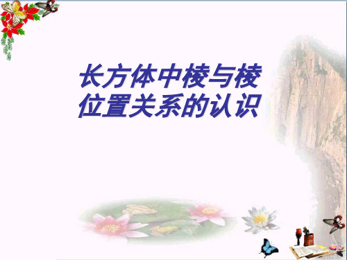 上海市松江区六年级数学下册8.3长方体中棱与棱位置关系的认识精选教学PPT课件沪教版五四制