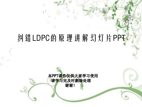 纠错LDPC的原理讲解幻灯片PPT