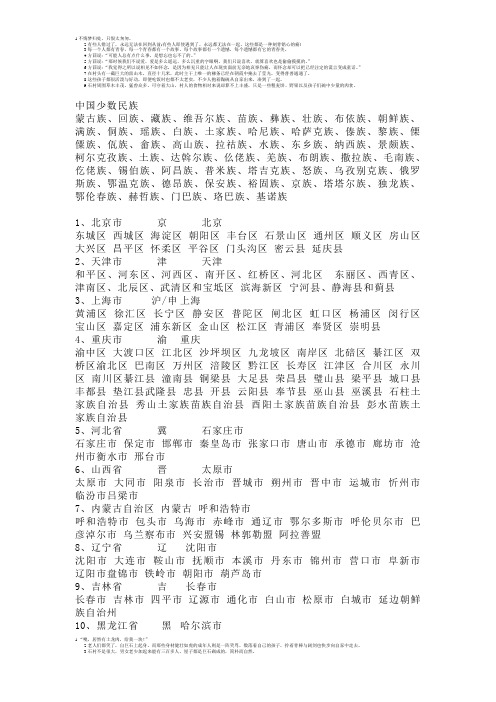 中国少数民族