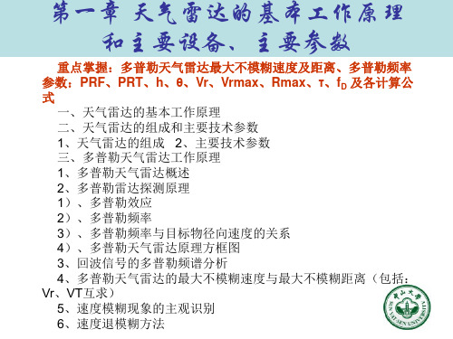 天气雷达的基本工作原理和参数-168页文档资料