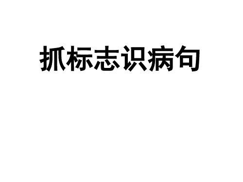 抓标志改病句