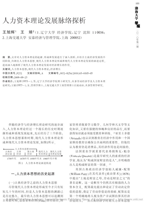 人力资本理论发展脉络探析_王旭辉