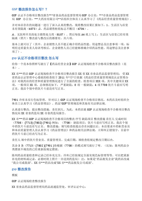 药监局整改报告范文