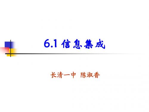 6.1信息集成6.1信息集成