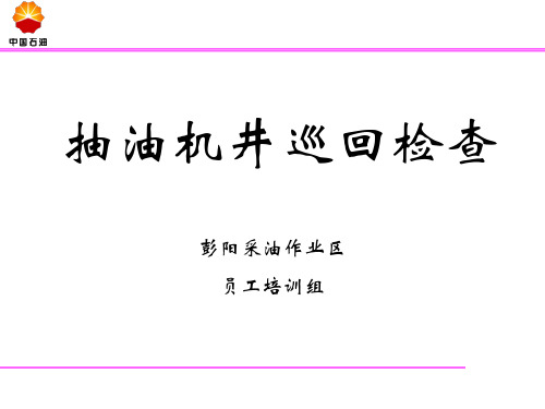 抽油机井的巡回检查