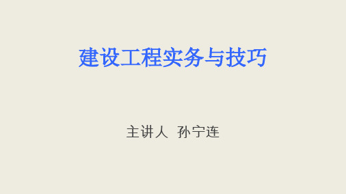 建设工程实务与技巧(1)