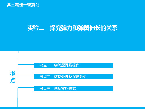 高考物理一轮复习：实验【2】探究弹力和弹簧伸长的关系ppt课件