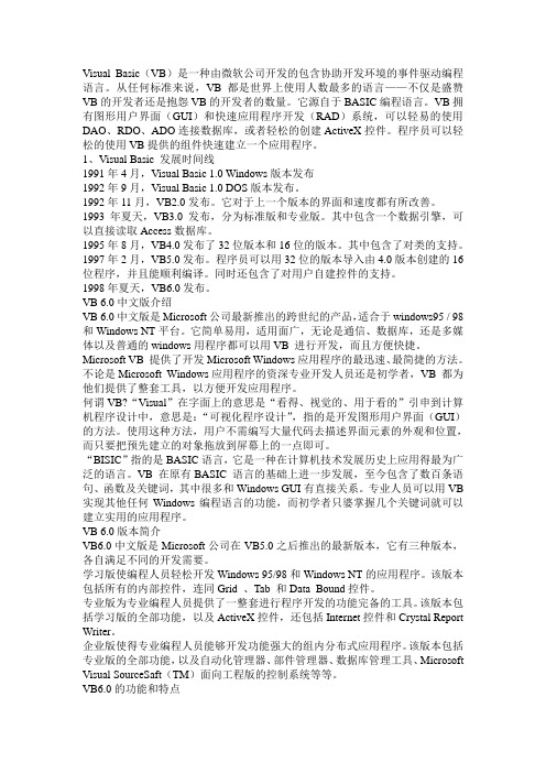 vb简介