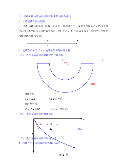 连续介质中波的时间场和反射波的时距曲线-7页文档资料