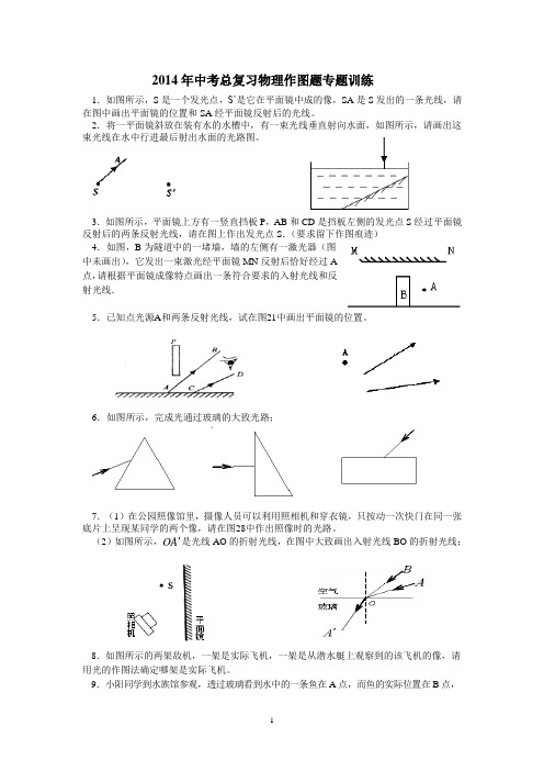 2014年中考总复习作图题专题训练