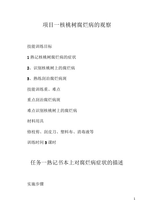 果树实习实训正文