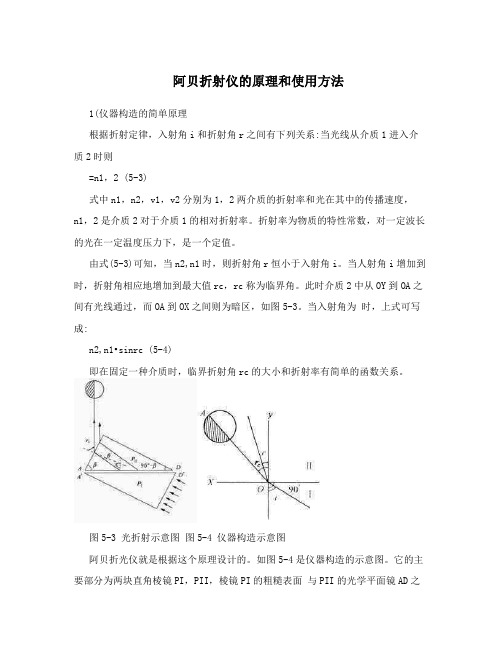 阿贝折射仪的原理和使用方法