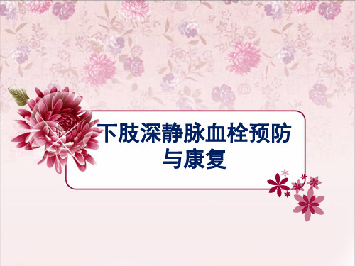 下肢静脉血栓的预防及康复