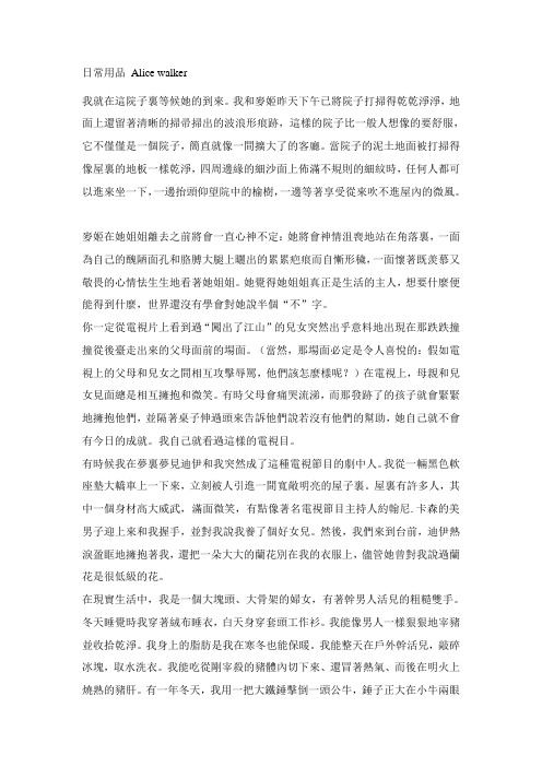日常用品 Alice walker
