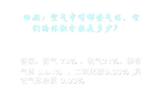 初三化学上学期第二章第二节我们身边的物质上海教育版共15页PPT资料