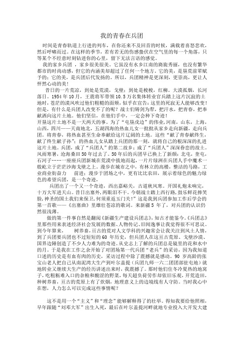 我的青春在兵团