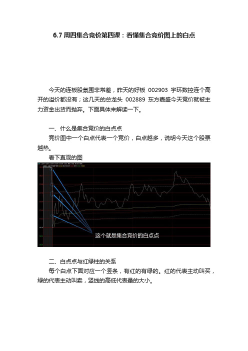 6.7周四集合竞价第四课：看懂集合竞价图上的白点