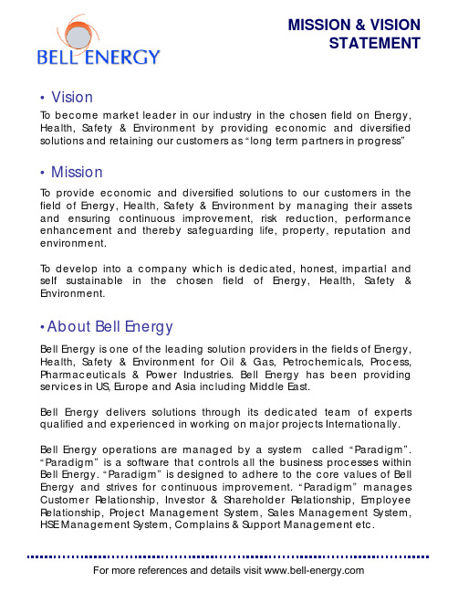 Mission & Vision Statement