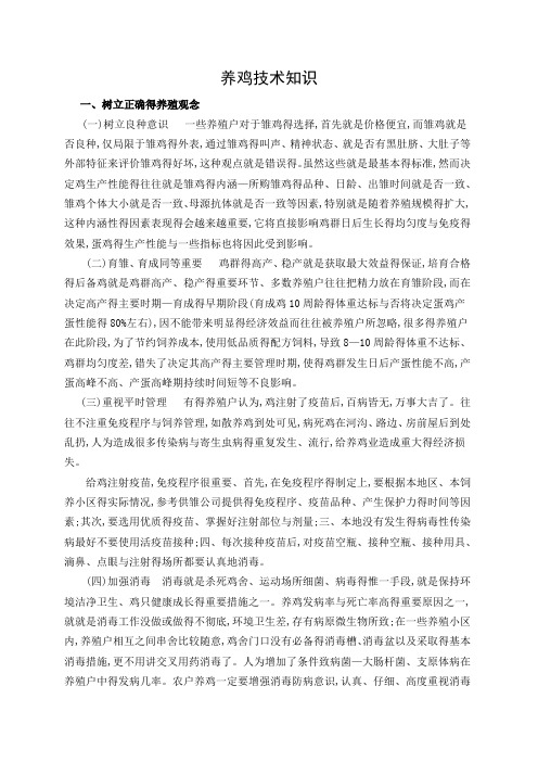 养鸡技术知识