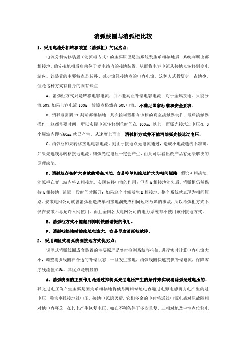 消弧线圈与消弧柜比较资料