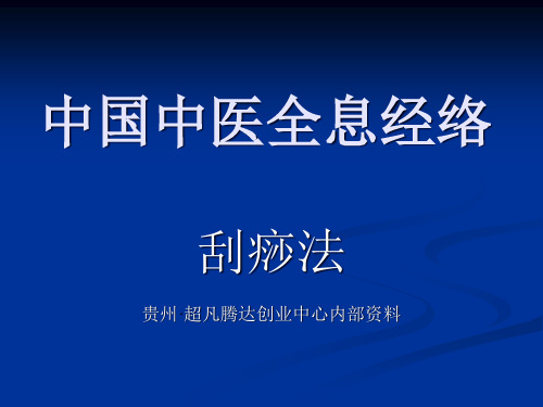 中国中医全息经络精品PPT课件