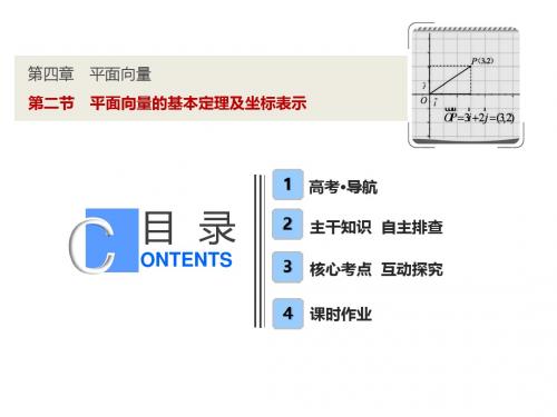 2019届高三文科数学同步优化探究(北师大版)课件：4-2平面向量的基本定理及坐标表示