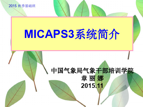1 MICAPS系统简介