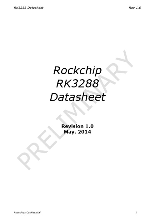 Rockchip RK3288 datasheet V1.0 20140516