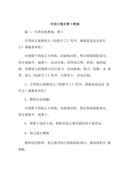 中班小兔分萝卜教案.doc