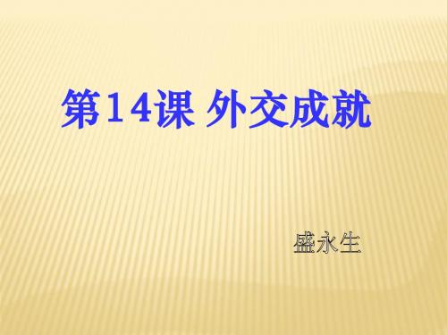 八年级历史 第14课 外交成就