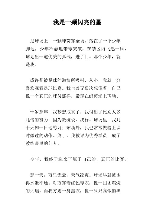 我是一颗闪亮的星