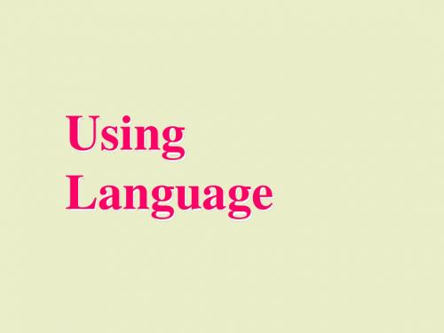 3.8《Unit 3 Using language》