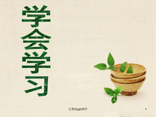 主题班会：学会学习ppt课件