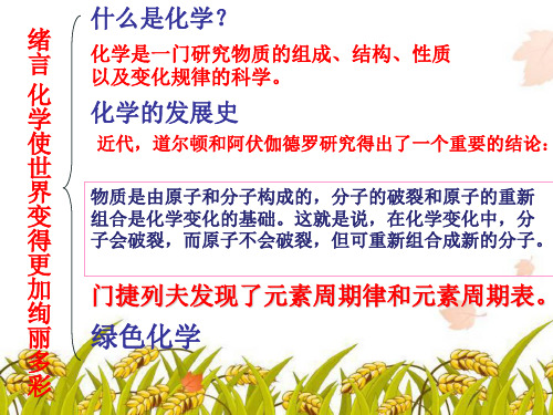 初中化学第一单元知识点复习(人教版)精品PPT课件
