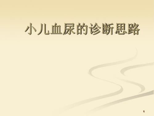 小儿血尿PPT课件