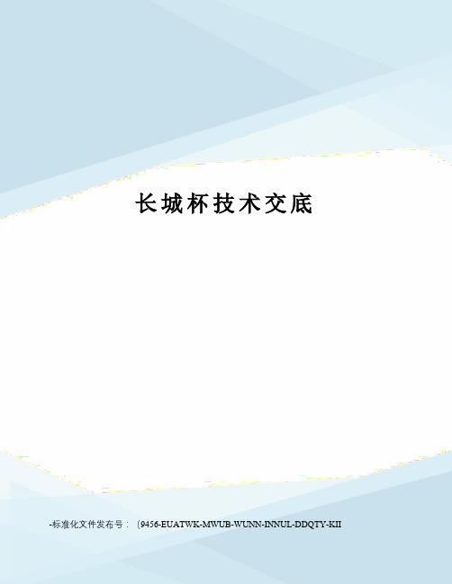 长城杯技术交底