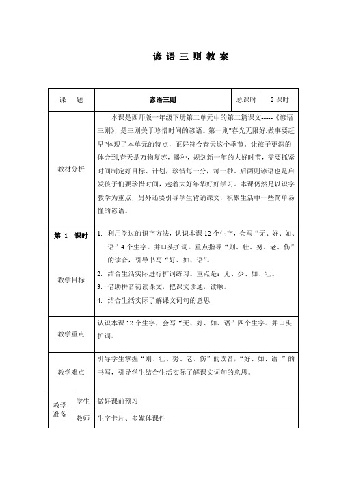 谚语三则