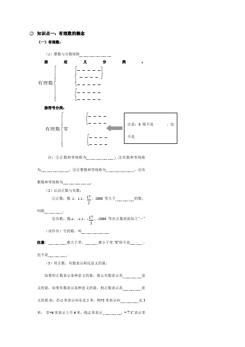 有理数单元复习