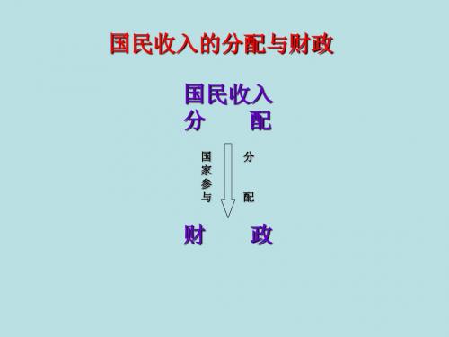 政治大纲版高一：《经济常识》第五课·财政税收和纳税人复习课件