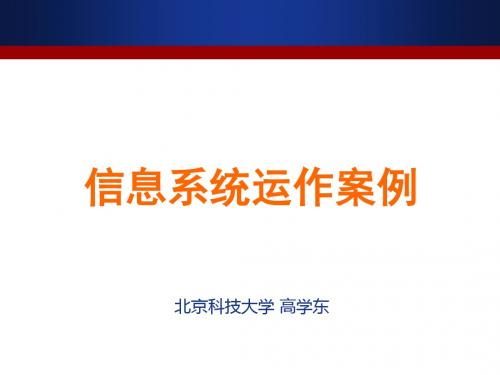 信息系统运作案例(共 37张PPT)