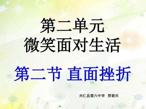 七年级道德与法治湘教版第2课时 直面挫折(课件)
