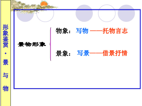 诗歌鉴赏景物形象实用性强ppt课件