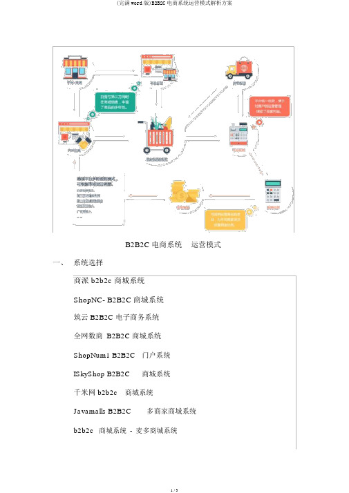 (完整word版)B2B2C电商系统运营模式解析方案