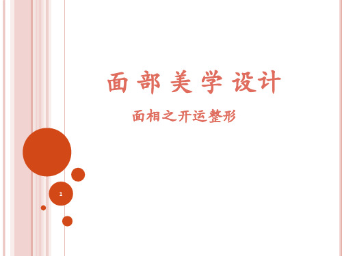 面部美学设计ppt课件