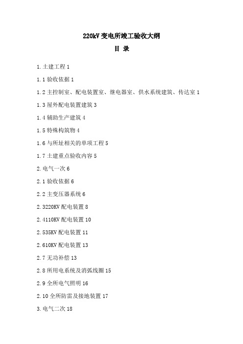 220kV变电站验收