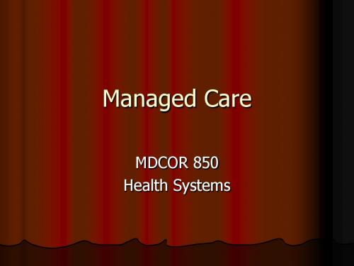 Managed Care