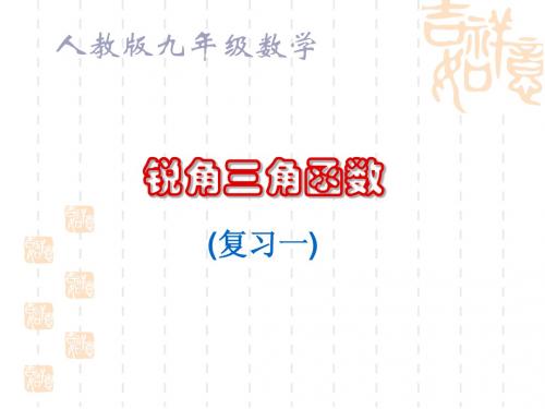 锐角三角函数复习(可用)1