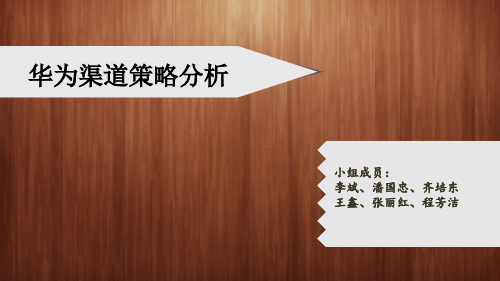 华为渠道策略分析