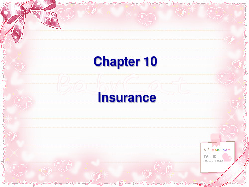 外贸英语函电Chapter 10 Insurance