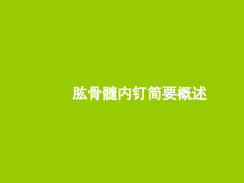 肱骨髓内钉操作说明课件